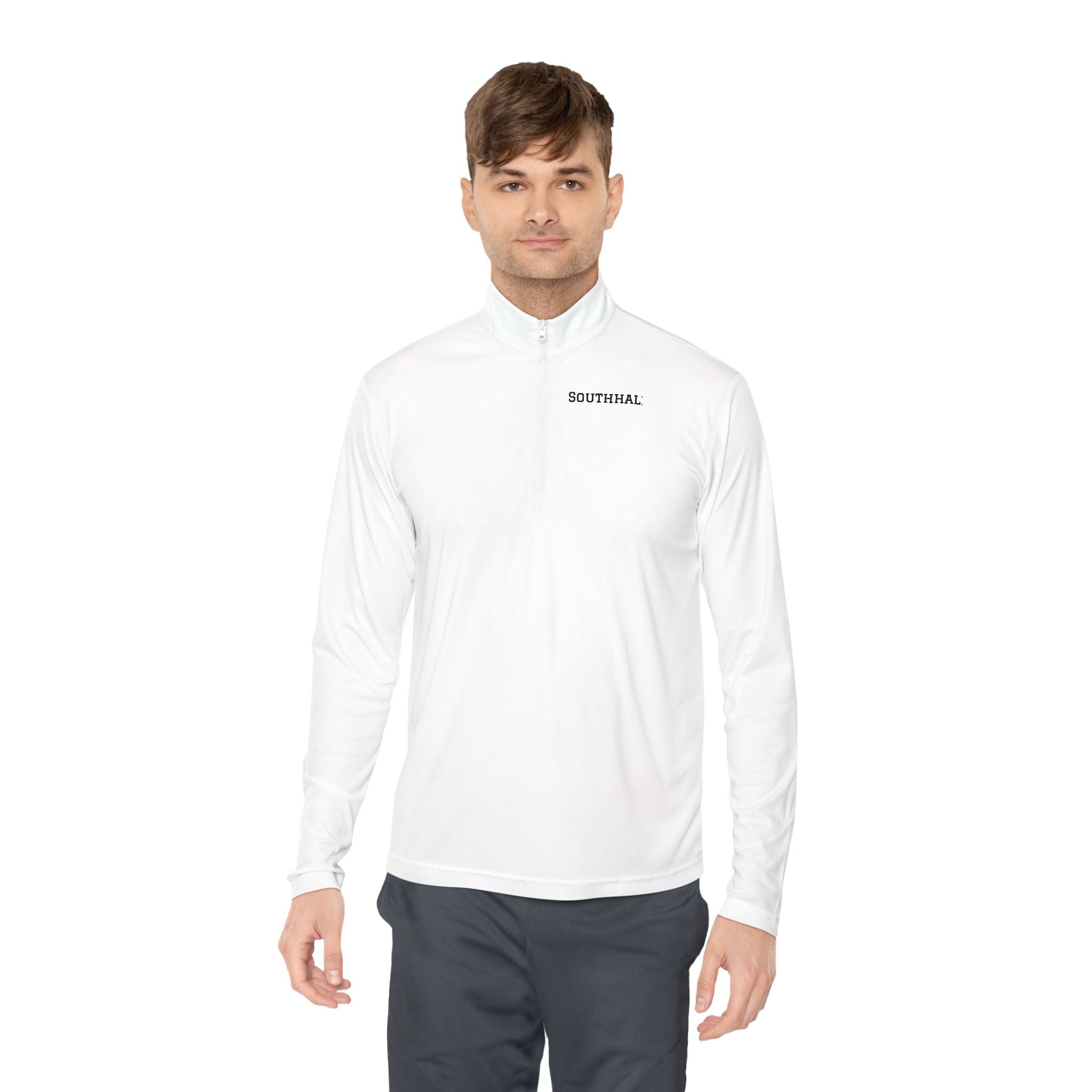Quarter-Zip Pullover — Minimal 'SOUTHHAL' Logo Athletic Pullover
