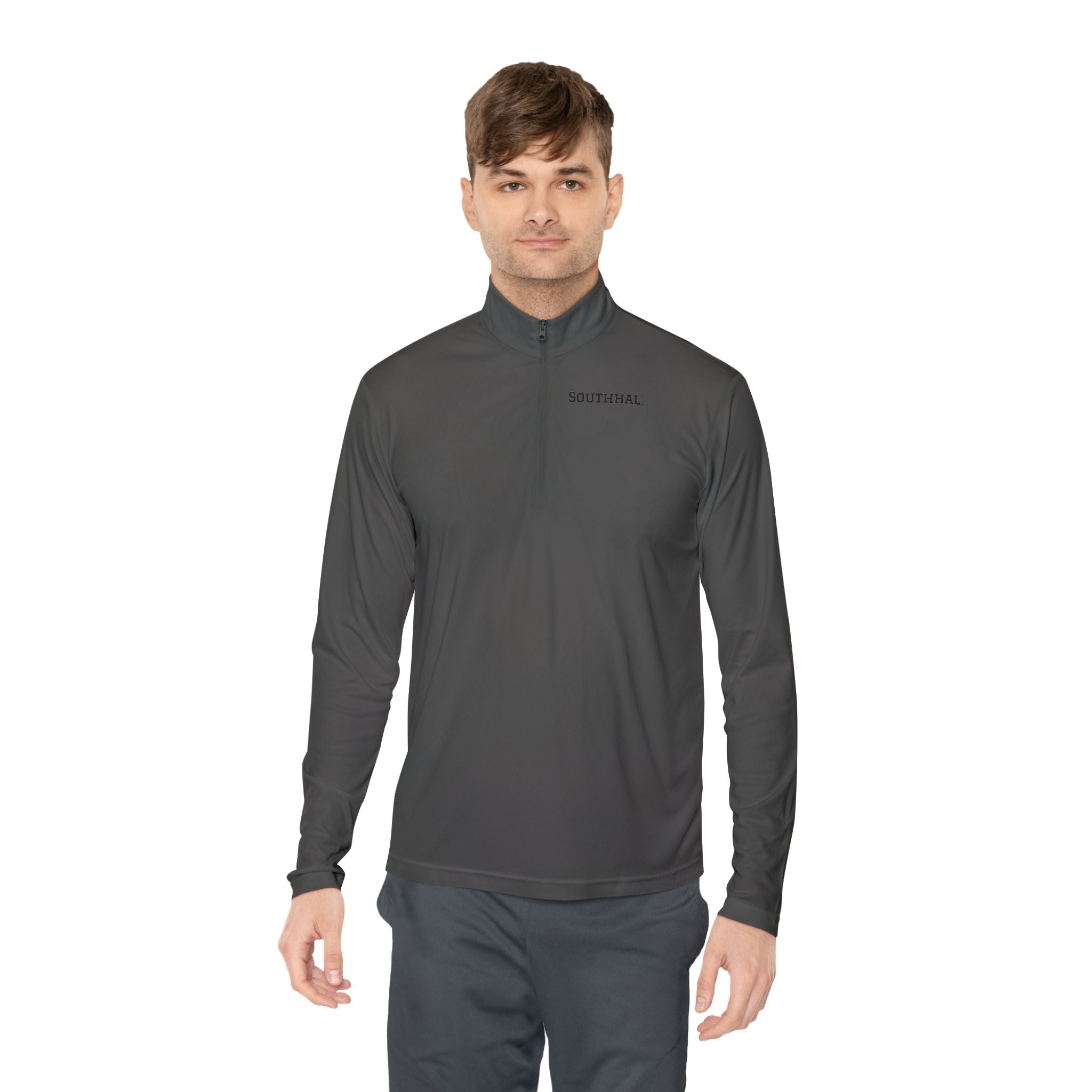 Quarter-Zip Pullover — Minimal 'SOUTHHAL' Logo Athletic Pullover