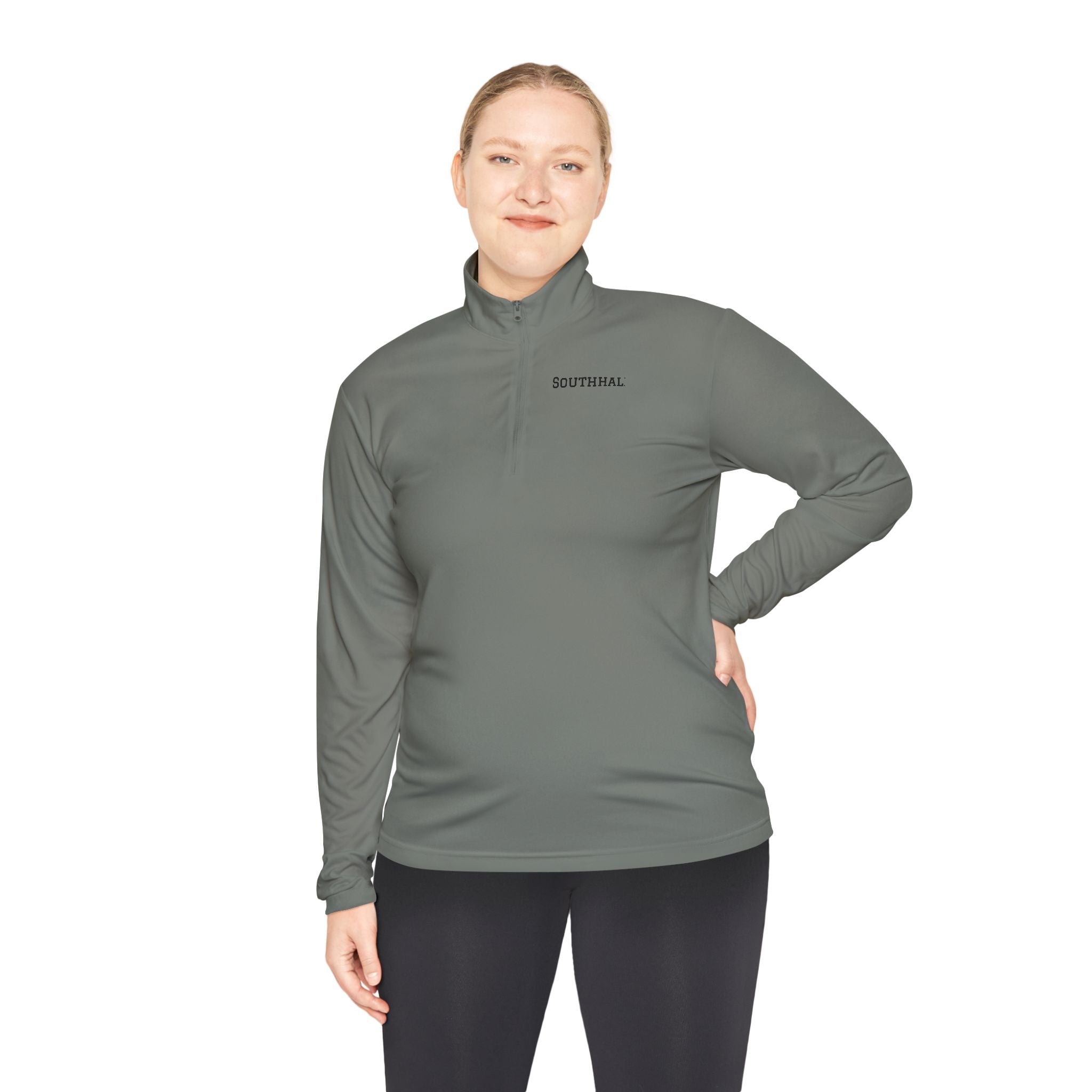 Quarter-Zip Pullover — Minimal 'SOUTHHAL' Logo Athletic Pullover